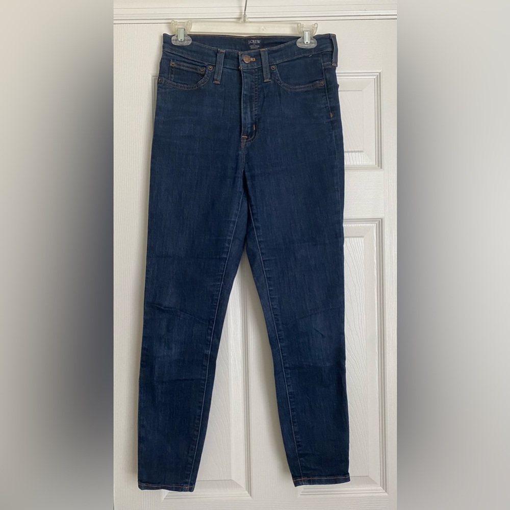 J. Crew Dark Blue High-Rise Skinny Jeans